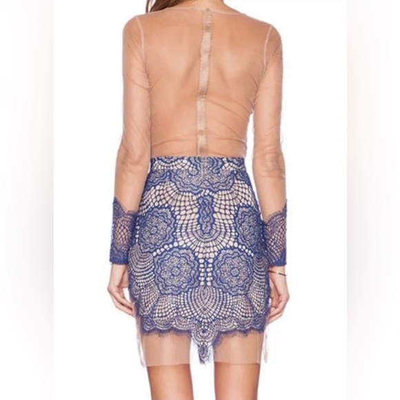 For Love & Lemons Antigua Mini Dress in Sapphire XS - Picture 4 of 5